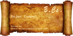 Bojer Csepel névjegykártya